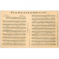 carte postale ancienne PARTITIONS PAROLES ET MUSIQUES. Fiançailles Wesly