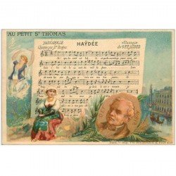 carte postale ancienne PARTITIONS PAROLES ET MUSIQUES. Haÿdée par Auber. Image Au Petit Saint Thomas