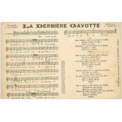 carte postale ancienne PARTITIONS PAROLES ET MUSIQUES. La dernière Gavotte Vargues