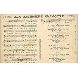 carte postale ancienne PARTITIONS PAROLES ET MUSIQUES. La dernière Gavotte Vargues