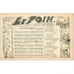 carte postale ancienne PARTITIONS PAROLES ET MUSIQUES. Le Foin Bousquet Maquis