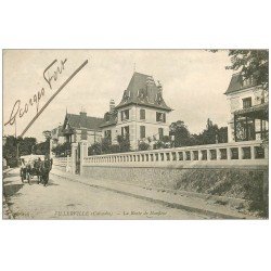 carte postale ancienne 14 VILLERVILLE. Route de Honfleur 1906