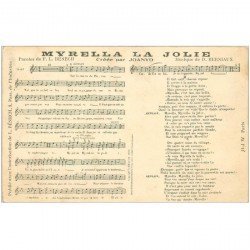 carte postale ancienne PARTITIONS PAROLES ET MUSIQUES. Myrella la Jolie Joanyd