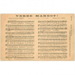 carte postale ancienne PARTITIONS PAROLES ET MUSIQUES. Verse Margot Doria
