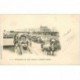 carte postale ancienne SPECTACLE LE CIRQUE. Barnum et Bailey déchargement des Trains spéciaux 1902