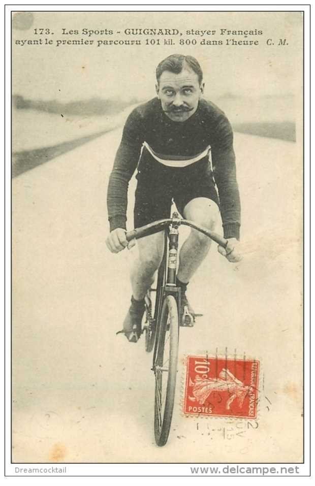 Sports Cyclisme et vélo. GUIGNARD. Stayer Français 1911. Recordman de l'Heure