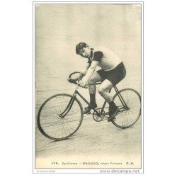 carte postale ancienne Sports Cyclisme et vélo. MAURICE BROCCO. Stayer Français