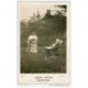 carte postale ancienne SPORTS. Tennis. Advantage. Carte photo coquine fantaisie 1907