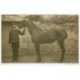 SPORTS. Hippisme. Un Cheval de Courses Pur Sang et son Lad. Carte Photo