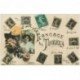 carte postale ancienne Le Langage des Timbres 1911 carte émaillographie
