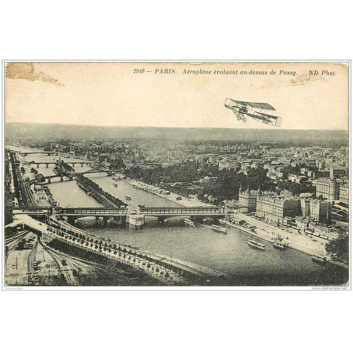 AVION WILBUR WRIGHT Pilote Photo Militaire Ancienne CPA Carte Postale