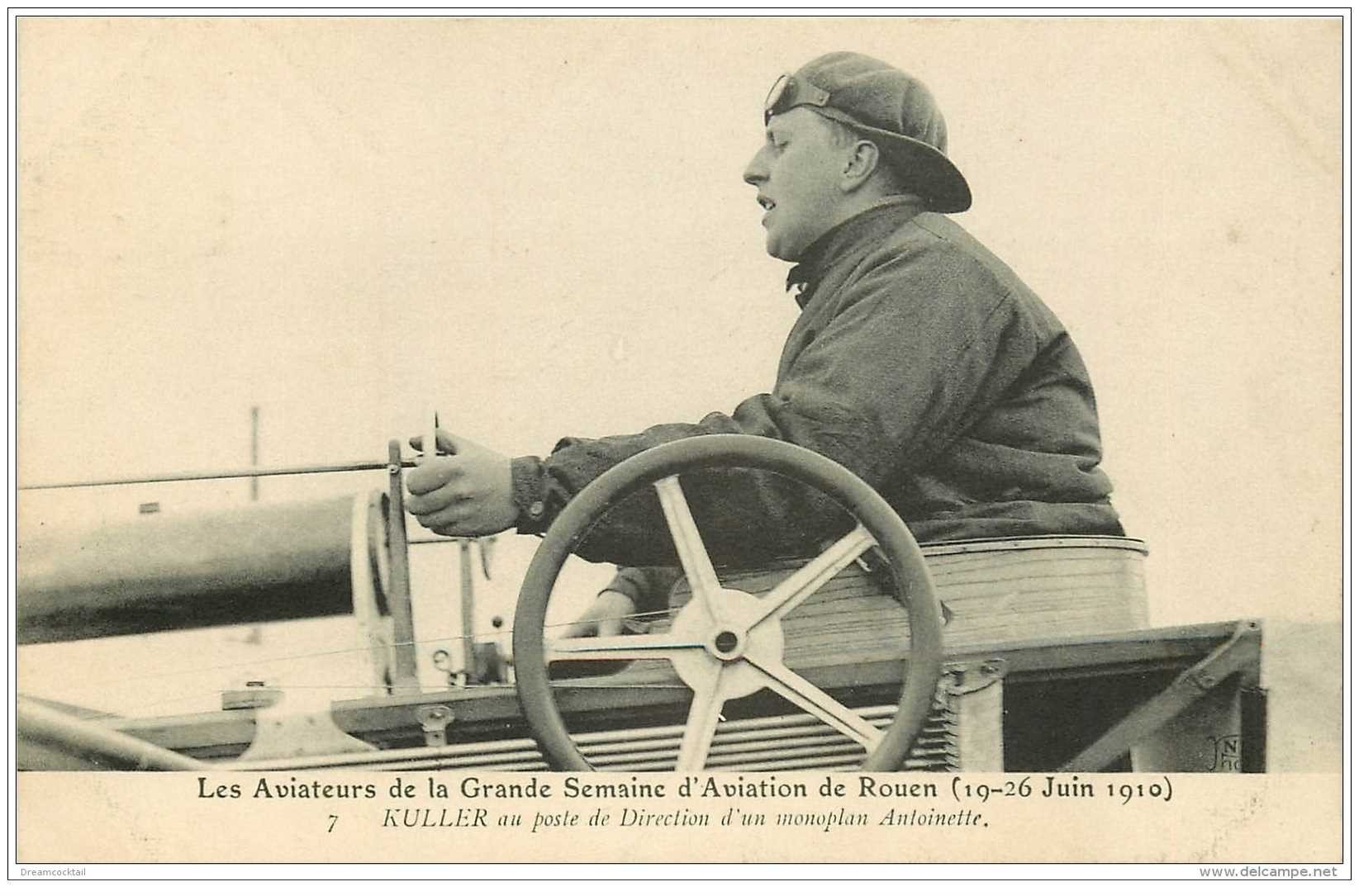 AVIATION. Rouen 76. Aviateur Kuller Direction Monoplan Antoinette. Aéroplane et Avion