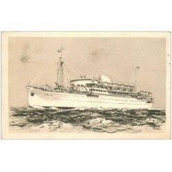 carte postale ancienne TRANSPORTS. Le Maréchal Joffre messageries maritimes. Bateaux et Navires Paquebot