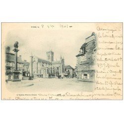 carte postale ancienne 14 VIRE. Eglise Notre-Dame 1901