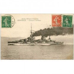 carte postale ancienne TRANSPORTS. Marine de Guerre. Cuirassé Le Provence 1921