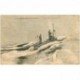 carte postale ancienne TRANSPORTS. Marine de Guerre. Sous-Marin Gymnote