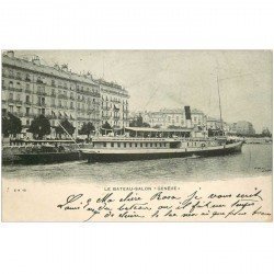 carte postale ancienne TRANSPORTS. Navires et Bateaux. Bateau Salon Le Genève 1904