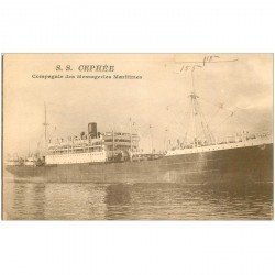 carte postale ancienne TRANSPORTS. Navires et Bateaux. Paquebot Cephée Messagerie 1930 ex Buenos Aires