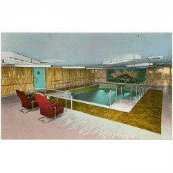 carte postale ancienne TRANSPORTS. Navires et Bateaux. Paquebot Ile de France Piscine
