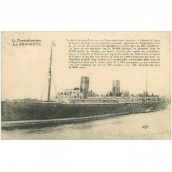 carte postale ancienne TRANSPORTS. Navires et Bateaux. Paquebot La Provence