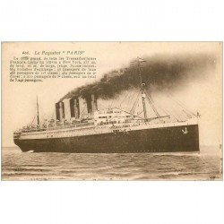 carte postale ancienne TRANSPORTS. Navires et Bateaux. Paquebot Paris 1926