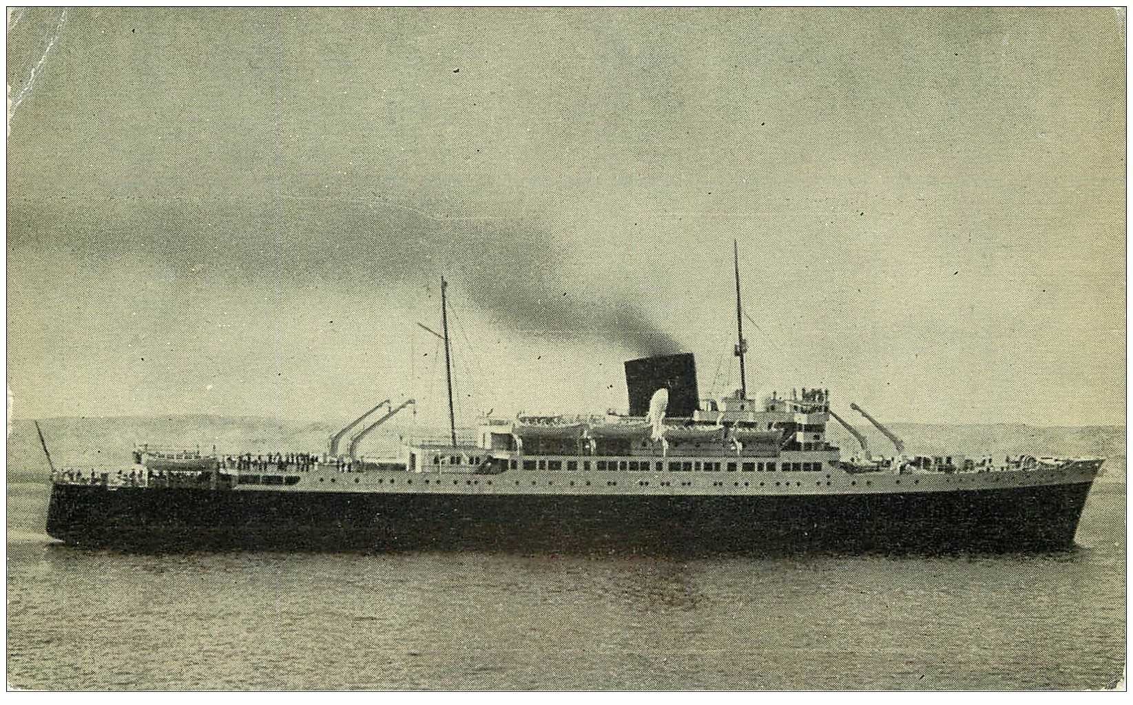 carte postale ancienne TRANSPORTS. Navires et Bateaux. Ville d'Alger