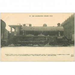 carte postale ancienne LOCOMOTIVES BELGES ETAT. Machine 4025