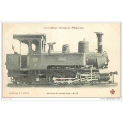 carte postale ancienne TRANSPORTS. Locomotive d'Allemagne. Machine à manoeuvres 55. Collection Fleury