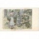METIERS. Artisans la Marchande de légumes. Collection Chocolat Vinay vers 1900