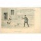carte postale ancienne METIERS. Le bon Facteur avec sa sacoche en bois Cuir 1904