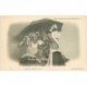 carte postale ancienne METIERS. La Marchande de Marée Poissonnière. Eh ben bouffez les donc ! Chocolat Dufresne
