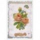 Carte Fantaisie à système. Fleur Roses mobiles et bonne Année en rajoutis 1910