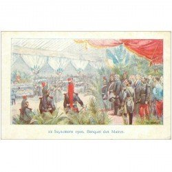 carte postale ancienne Collection Petit Parisien. Banquet des Maires du 22 Septembre 1900