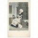 carte postale ancienne PUBLICITE CHOCOLAT VINAY. Coucou Bretonne et ses Enfants