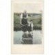 carte postale ancienne PUBLICITE CHOCOLAT VINAY. Le Passage du Ruisseau
