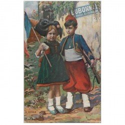 PUBLICITE DUBONNET. Le Retour du jeune Zouave et l'Alsacienne 1915