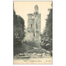 carte postale ancienne 14 VIRE. Ruines du Château
