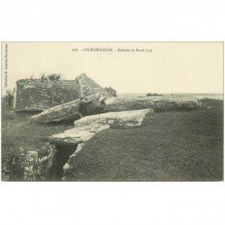 carte postale ancienne DOLMENS ET MENHIRS. 56 Locmariaquer. Mané Lud animation