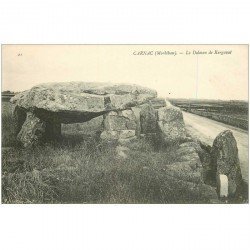 carte postale ancienne Dolmens et Menhirs. CARNAC. Kergavat