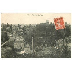 carte postale ancienne 14 VIRE. vue de Vaux 1913