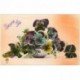 carte postale ancienne NOEL. Bonne Fête. Fleurs Pensées 1943