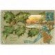 carte postale ancienne NOUVEL AN. Bonne Année carte gaufrée Village houx et cloche