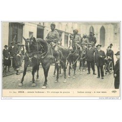 carte postale ancienne GUERRE 1914-18. Armée Indienne en Attelage de Guerre