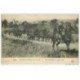 carte postale ancienne GUERRE 1914-18. Artillerie montée sur la Route. Cavaliers et Canons
