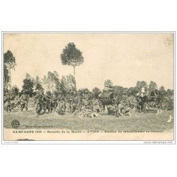carte postale ancienne GUERRE 1914-18. Avize section mitailleuses en réserve. Bataille de la Marne