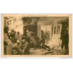 carte postale ancienne GUERRE 1914-18. Bazeilles. Défense Maison Bourgerie par Lambert. Dernières cartouches
