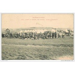 carte postale ancienne GUERRE 1914-18. Camp de Castres après la Soupe. Le Tarn tampon militaire 1915