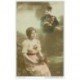 carte postale ancienne GUERRE 1914-18. En m'écrivant mets une Fleur dans ta Lettre 1915