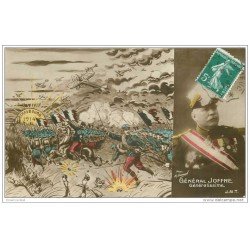 carte postale ancienne GUERRE 1914-18. Général Joffre à Strasbourg 1915. Aviation, Infanterie et Cavalerie