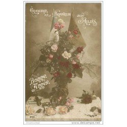 carte postale ancienne GUERRE 1914-18. Gloire et Honneur aux Alliés par Courcier